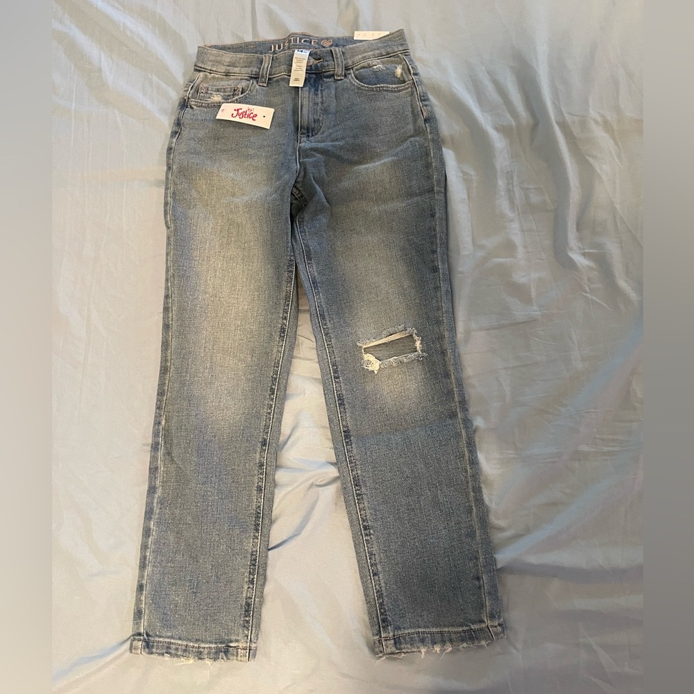 Justice denim jeans size 14 slims NWT back to school